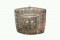 Mini płaskorzeźba z tarczą Słońca z Peru, do zawieszenia na ścianie - symbol szczęścia i obfitych zbiorów z kultury Inków - wysokość 8 cm